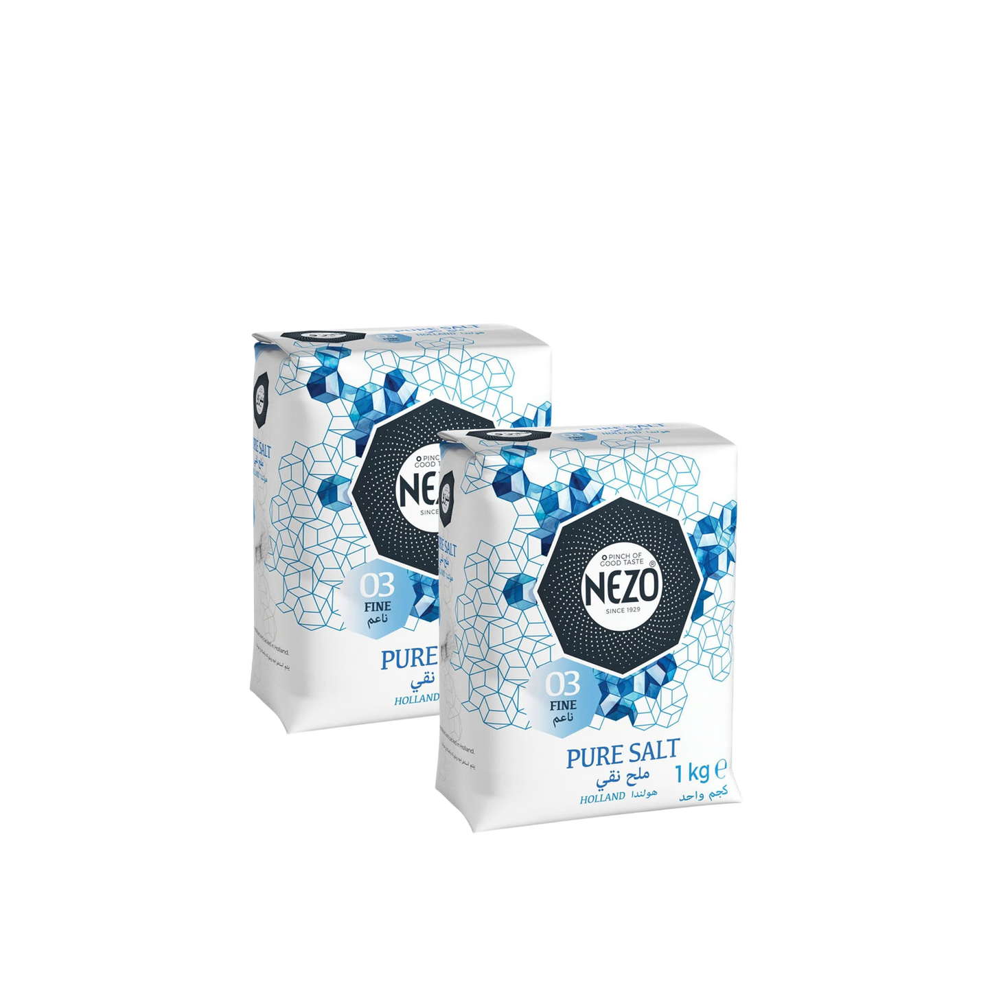Nezo Fine Table Salt, 2x1kg