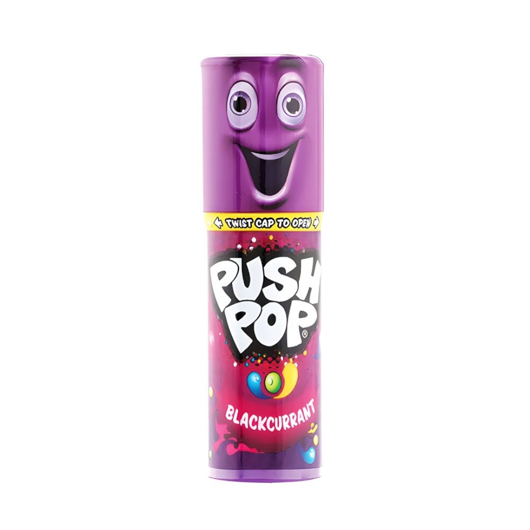 Bazooka Blackcurrant Push Pop Candy, 15g