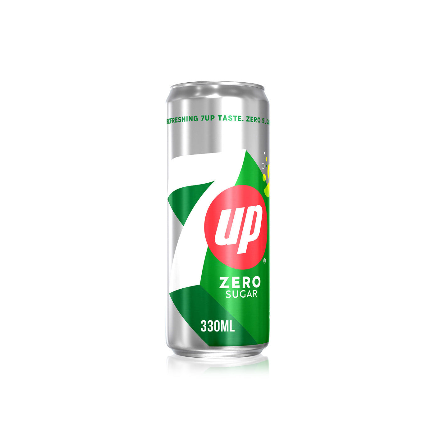 7Up Zero Sugar Soft Drink Can, 330ml