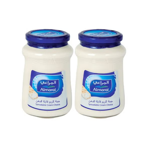 Almarai Spreadable Cream Cheese Blue Jar, 2x500g