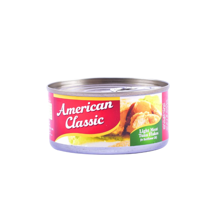 American Classic Light Meat Tuna Flakes in Sunflower Oil, 185g