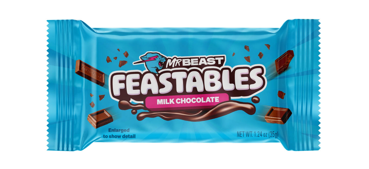 Feastables Mr Beast Milk Chocolate Bar, 35g
