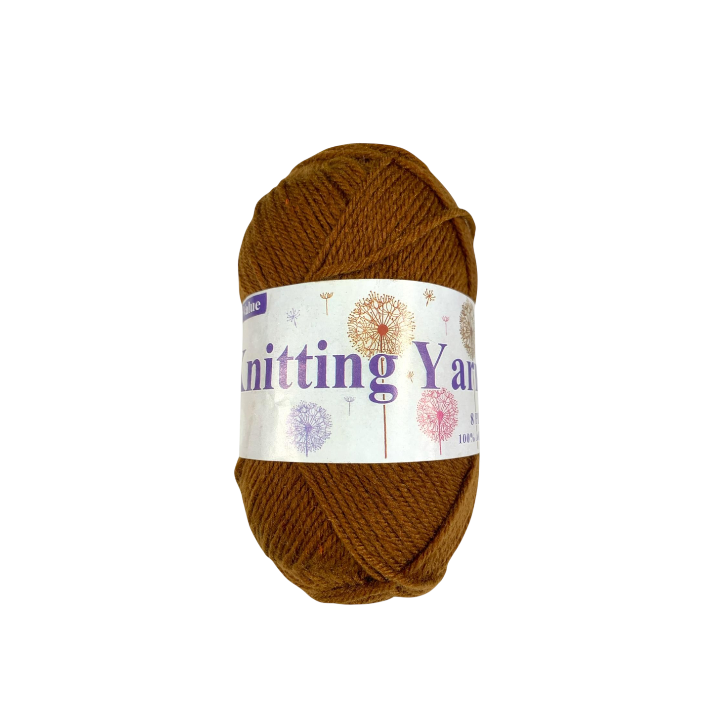 خيوط حياكة بنية اللون، قطعة واحدة