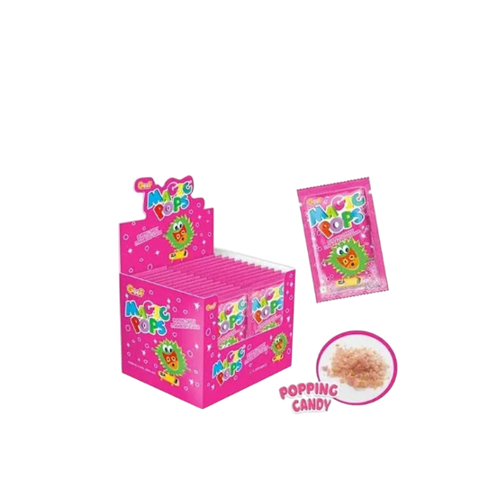 Geeef Magic Pops Strawberry Popping Candy 5.5g x Pack of 40