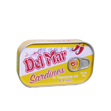 Del Mar Sardine In Vegetable Oil &Amp Chili 125 Gm
