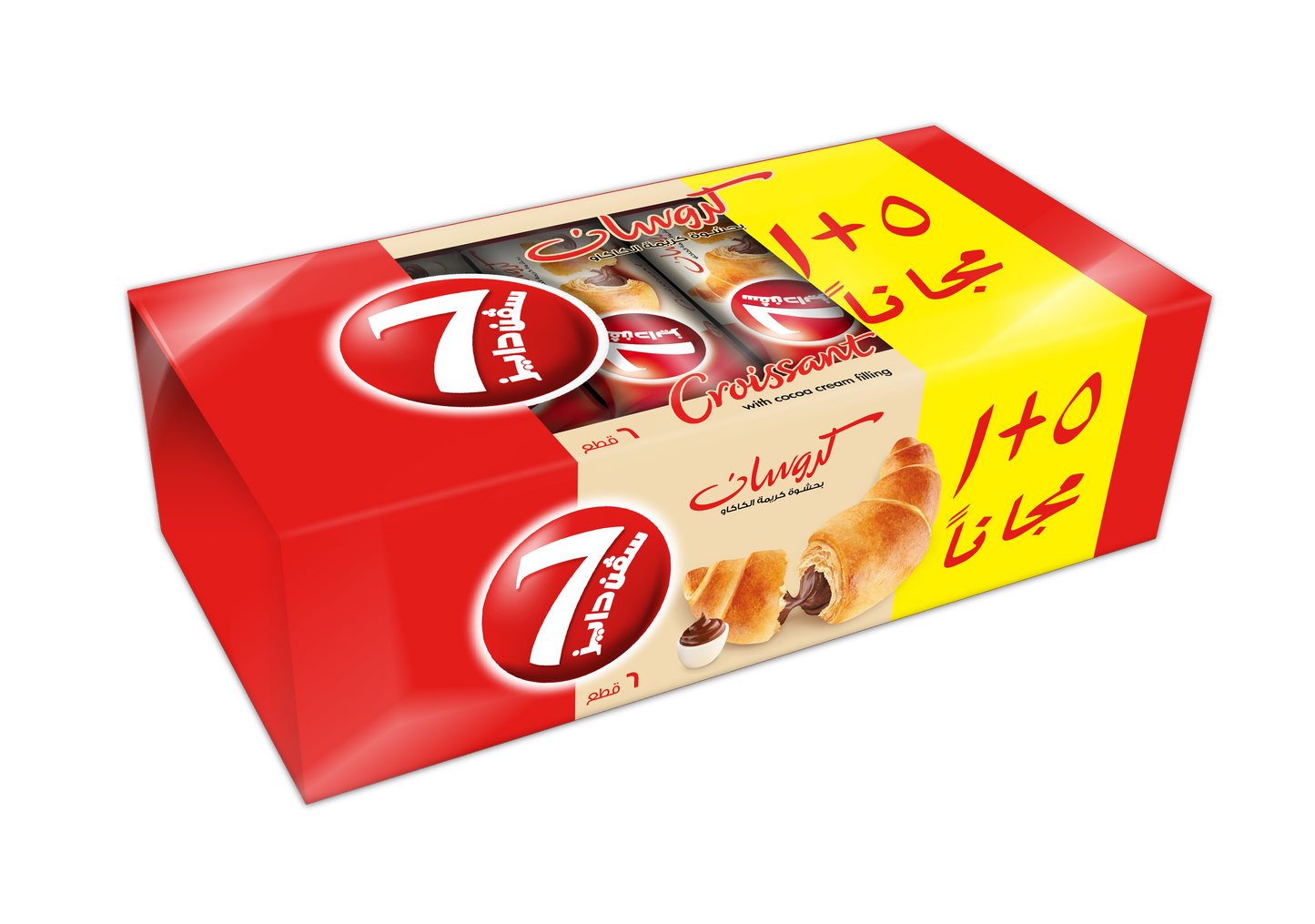 7 Days Croissant with Cocoa Cream Filling, 5+1 Free, 6x55g