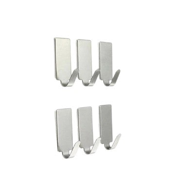 Stainless Steel Sticky Hook 6 pcs