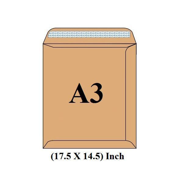 A3 Manila Brown Envelope - Brown, 17.5"X14.5"