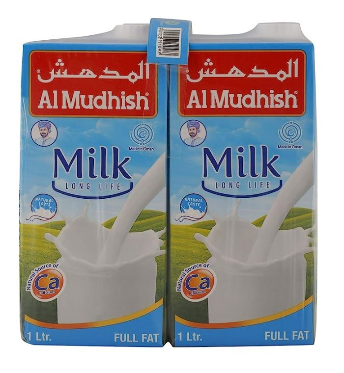 Al Mudhish UHT Full Fat cow Milk, 4x1L / long life cow milk