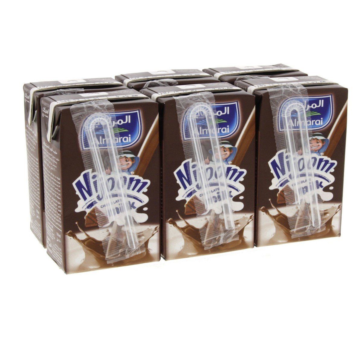 Almarai Uht Nijoom Chocolate Milk, 6x150ml