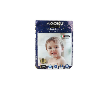 Alokozay Baby Diapers S6 15+, 14 Pieces