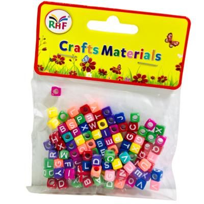 Alphabet Letter Beads Colorful Cube For Jewelry Making Bracelets Necklaces Key Chains & Art Craft DIY