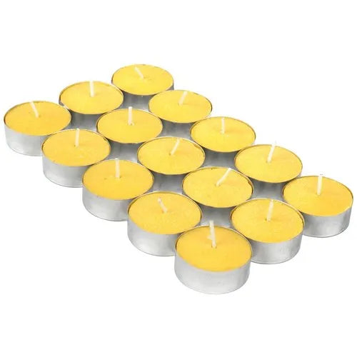 Ambiance Yellow Tea Light Candles 50 pcs