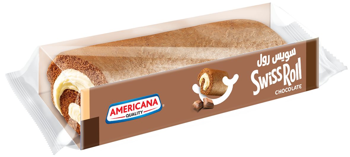 Americana Large Swiss Roll Chocolate, 110g