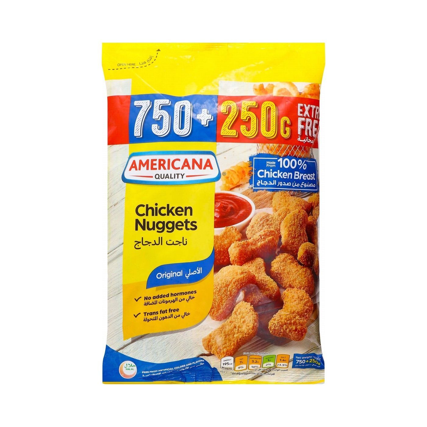 Americana Original Chicken Nuggets 750g + 250g Extra Free