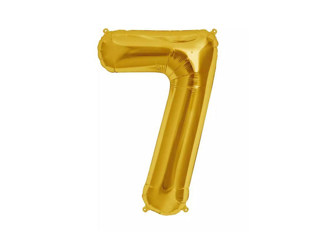 Balloon Number 7 gold (Filled With Regular Air)