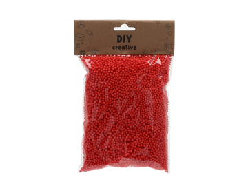 BinjiA DIY Creative Different Sizes Mini Polystyrene Ball Set 1-4mm - Red