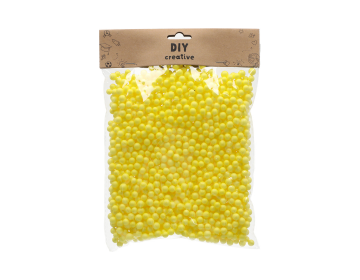 BinjiA DIY Creative Polystyrene Mini Ball Set Different Sizes 0.7-0.9cm - Yellow