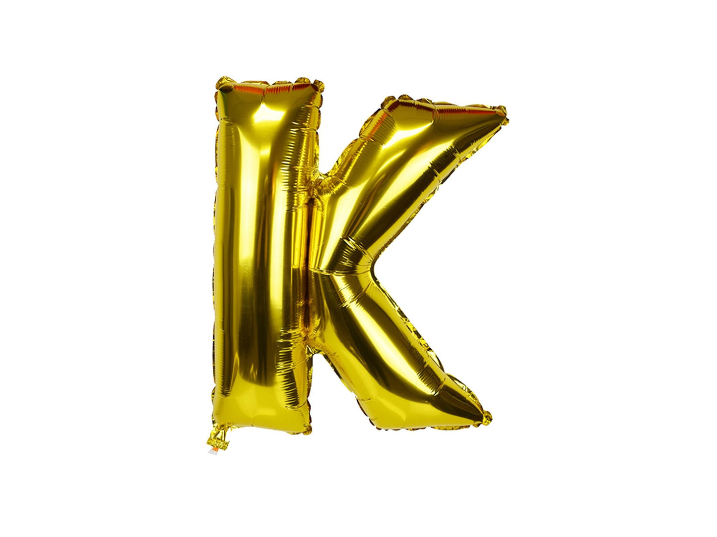 بالون عيد ميلاد حرف K ذهبي (مملوء بالهواء العادي)