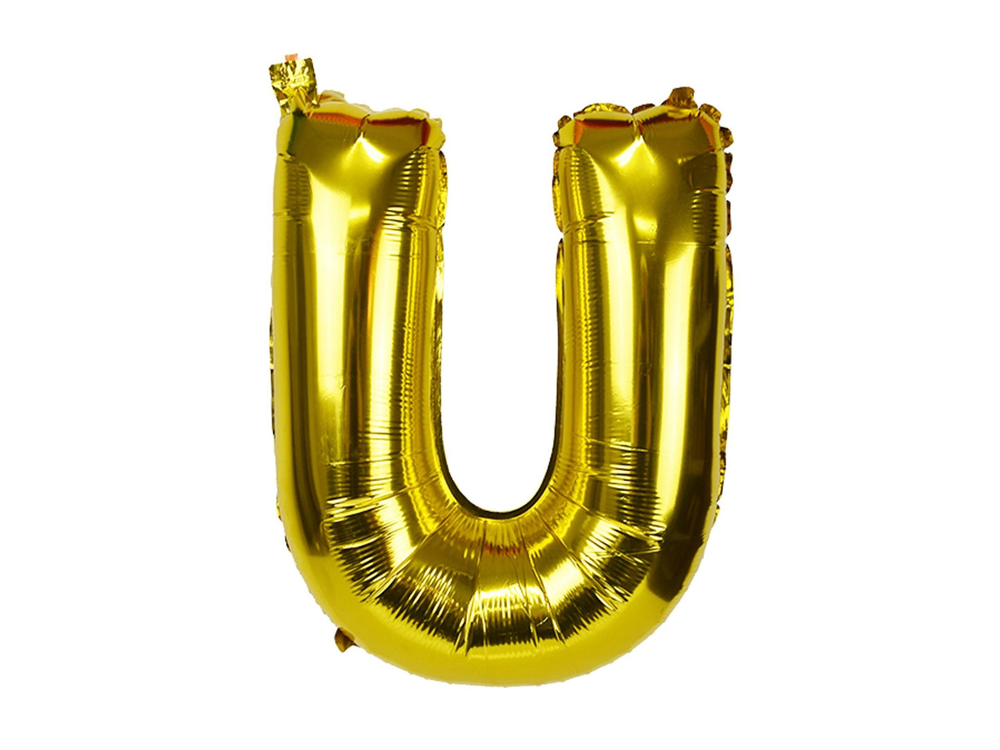 بالون عيد ميلاد حرف U ذهبي مملوء بالهواء العادي