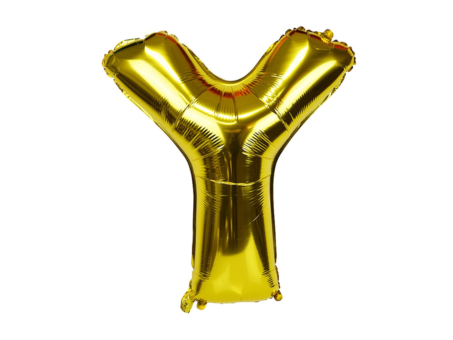 بالون عيد ميلاد حرف Y ذهبي (مملوء بالهواء العادي)
