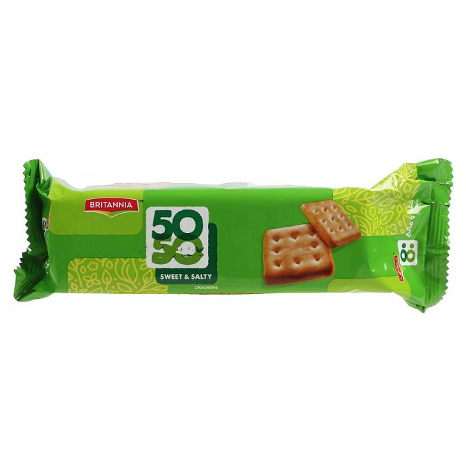 Britannia Fifty Fifty Biscuits, 71g