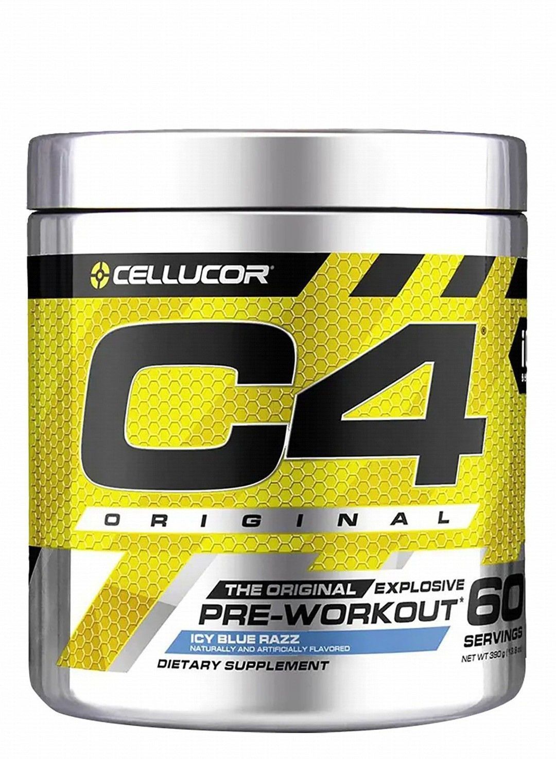 C4 Original Pre-Workout Powder Icy Blue Razz Flavor, 390g