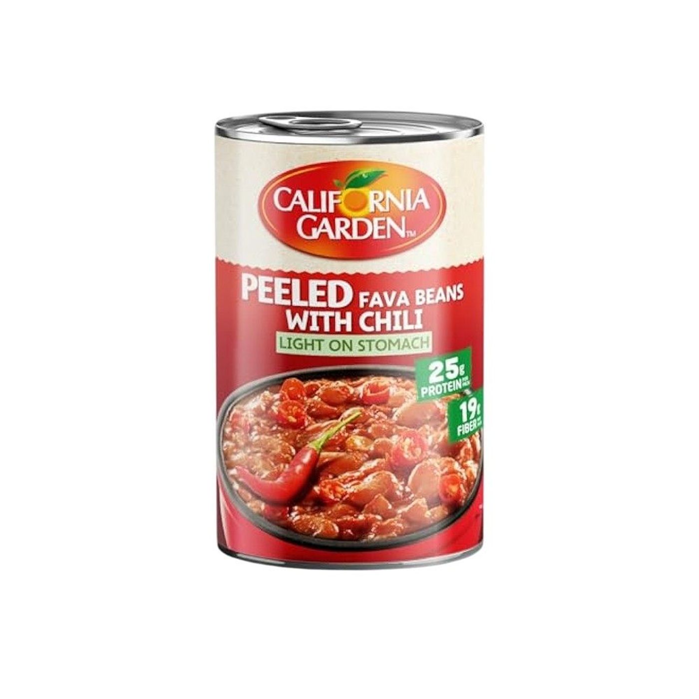 California Garden Peeled Fava Beans with Chili, 450g