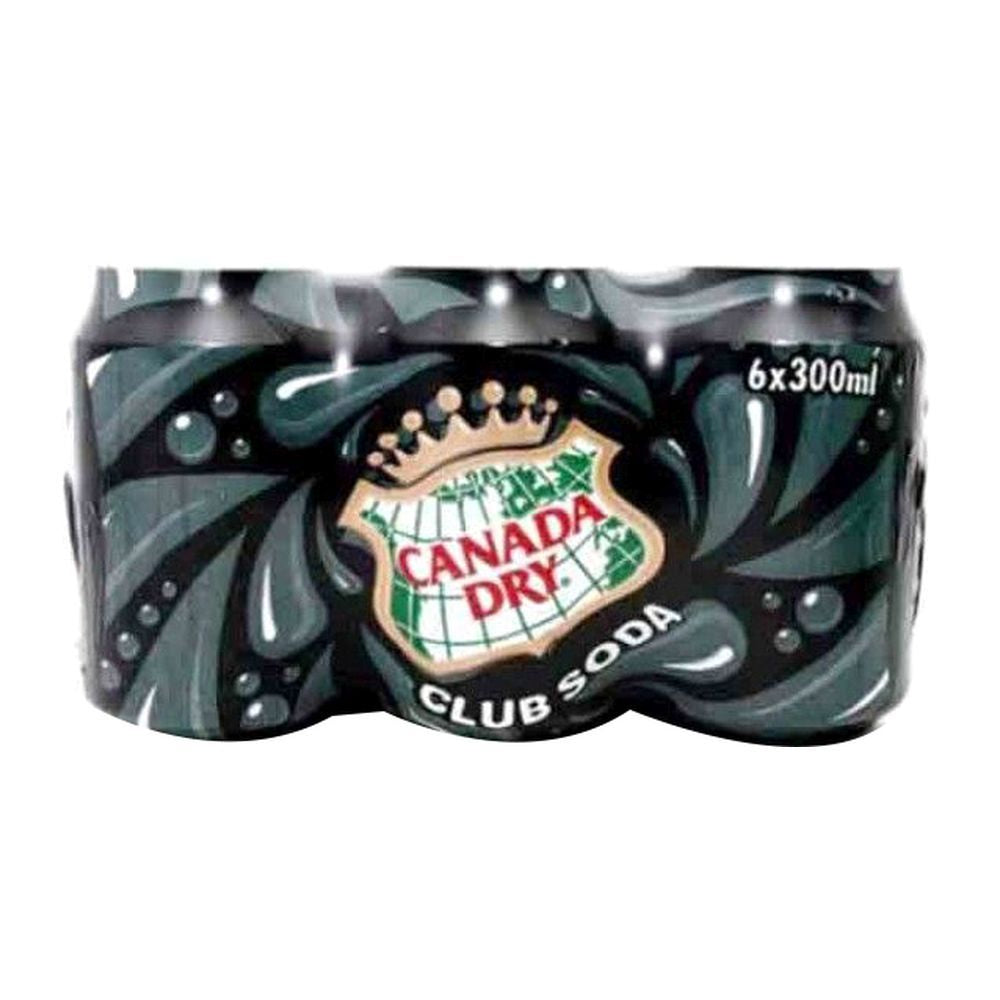 Canada Dry Club Soda Can 300ml x Pack of 6