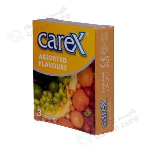 Carex Condom Assorted Flavors, 3 Pieces