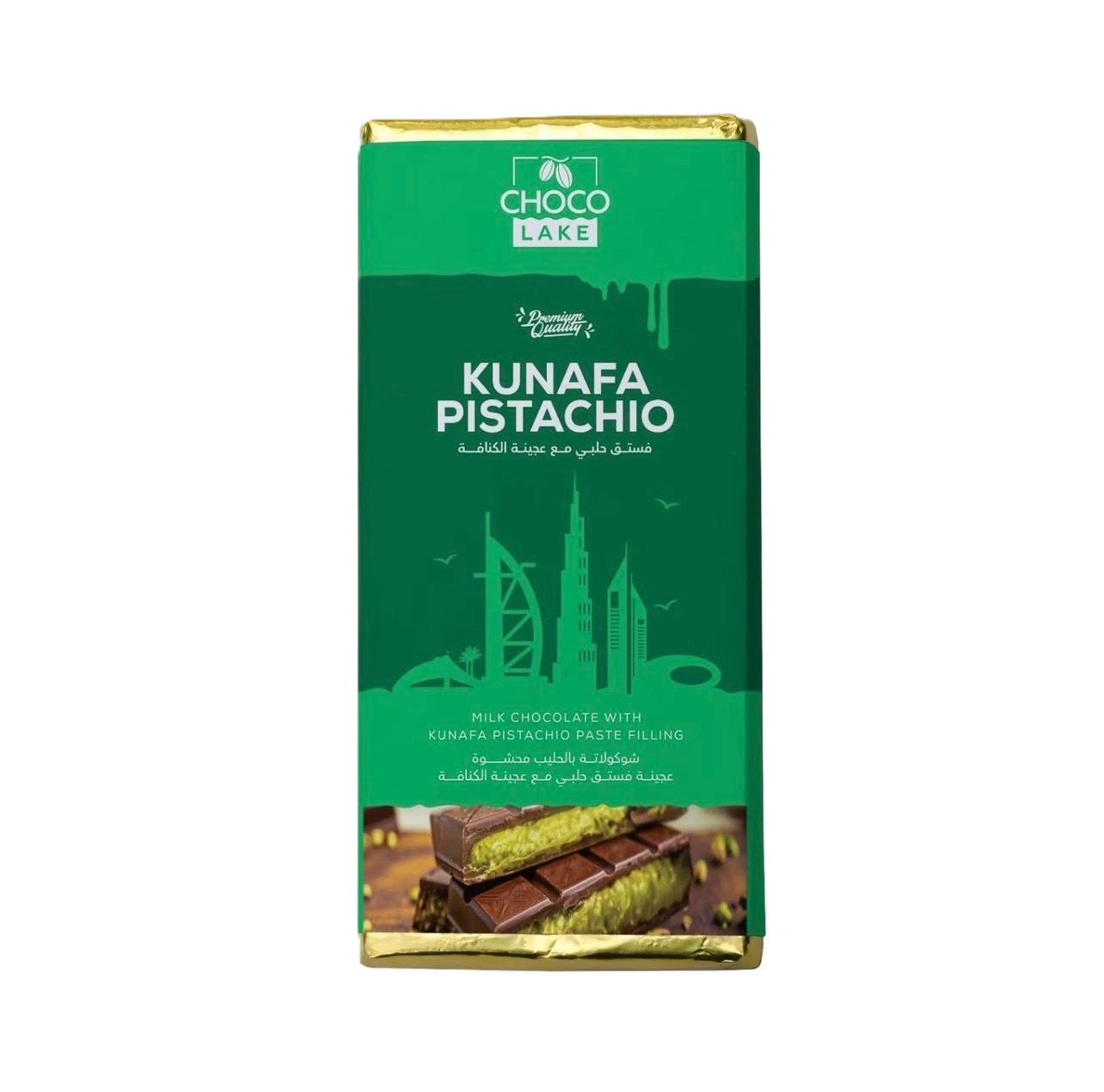 Choco Lake Kunafa Pistachio Milk Chocolate, 190g