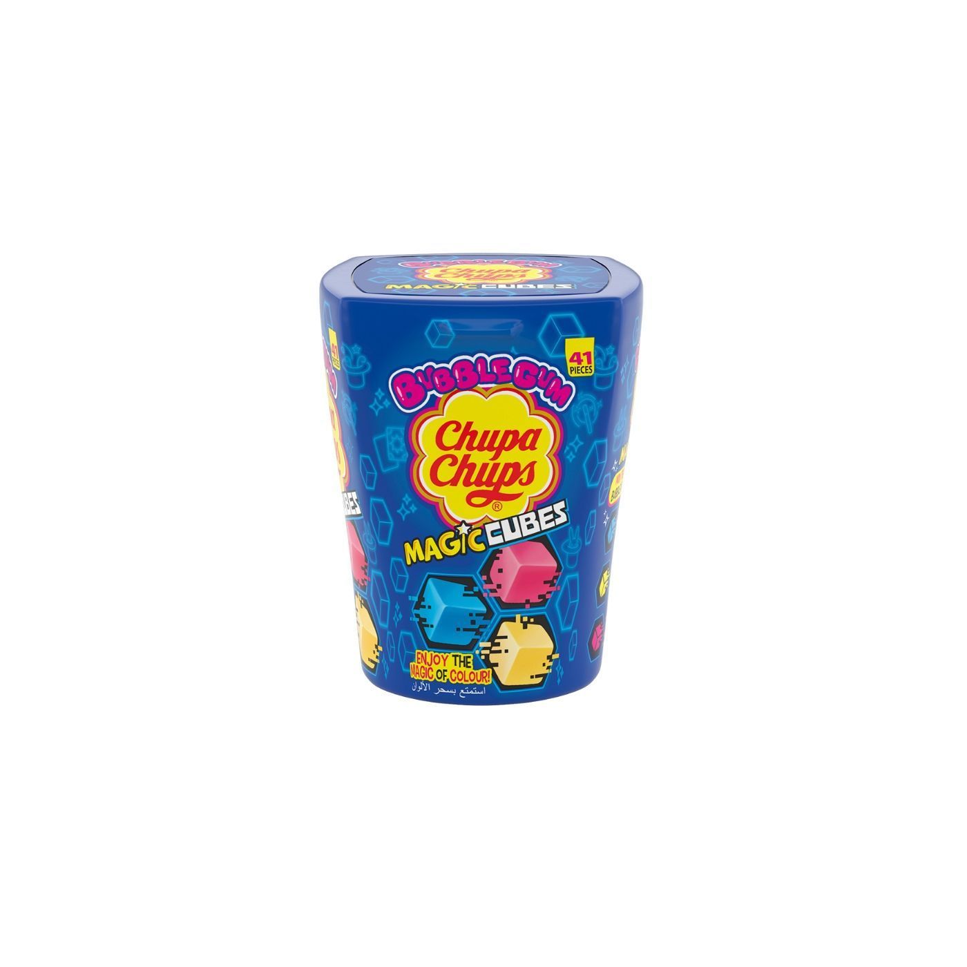 Chupa Chups Magic Cubes Bubble Gum Bottle, 86g/chewing gum