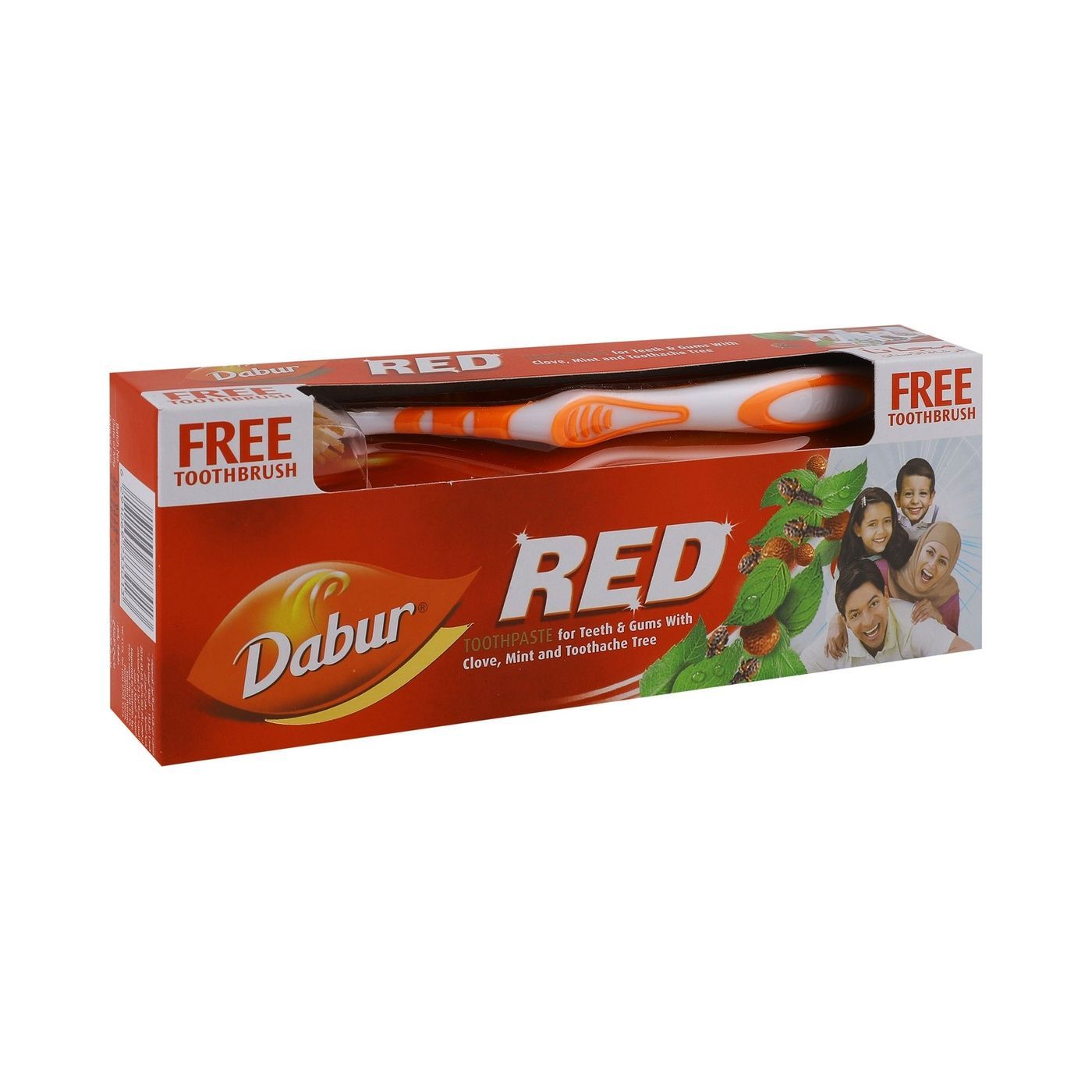 Dabur Red Ayurvedic Toothpaste for Teeth & Gums, 200g + Toothbrush