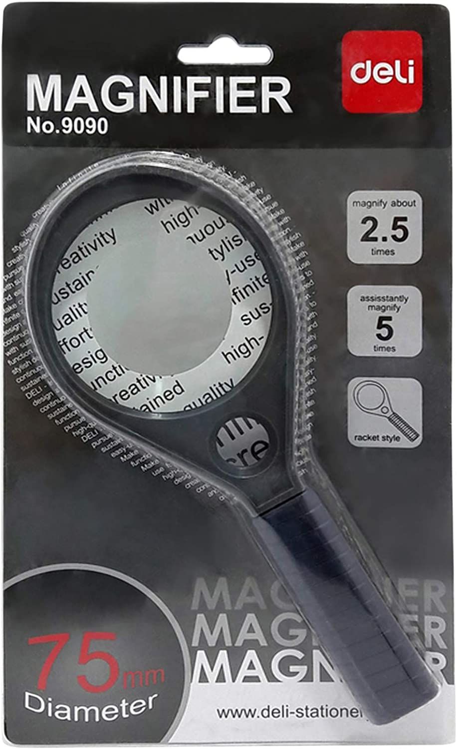 Deli (reading) Magnifier, 2.5x70mm