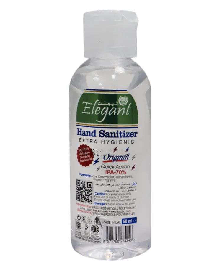 Elegant Hand Sanitizer Gel, 60ml