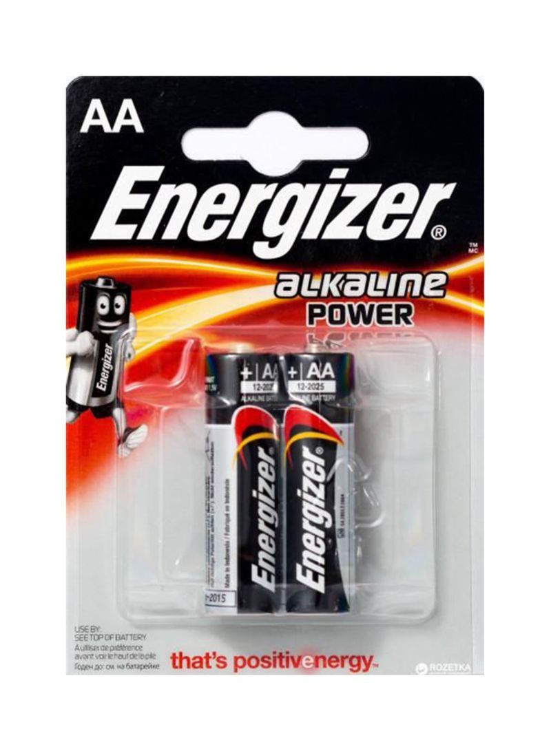 Energizer Alkaline AA Power Batteries, 2 Pieces