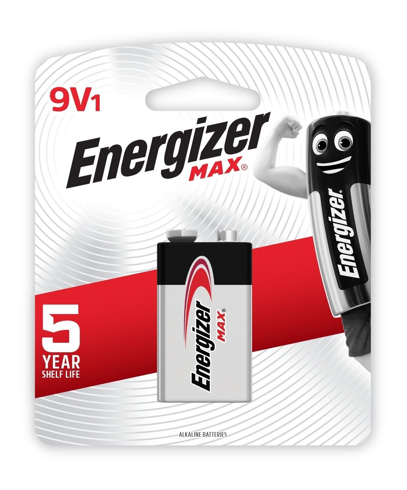 Energizer Max 522 Bp1 Alkaline Battery, 9V