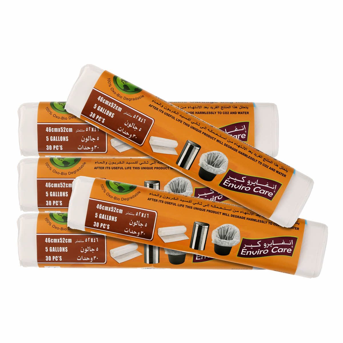 Enviro Care Bio White Garbage Bags, 46x52cm, 30 Pieces