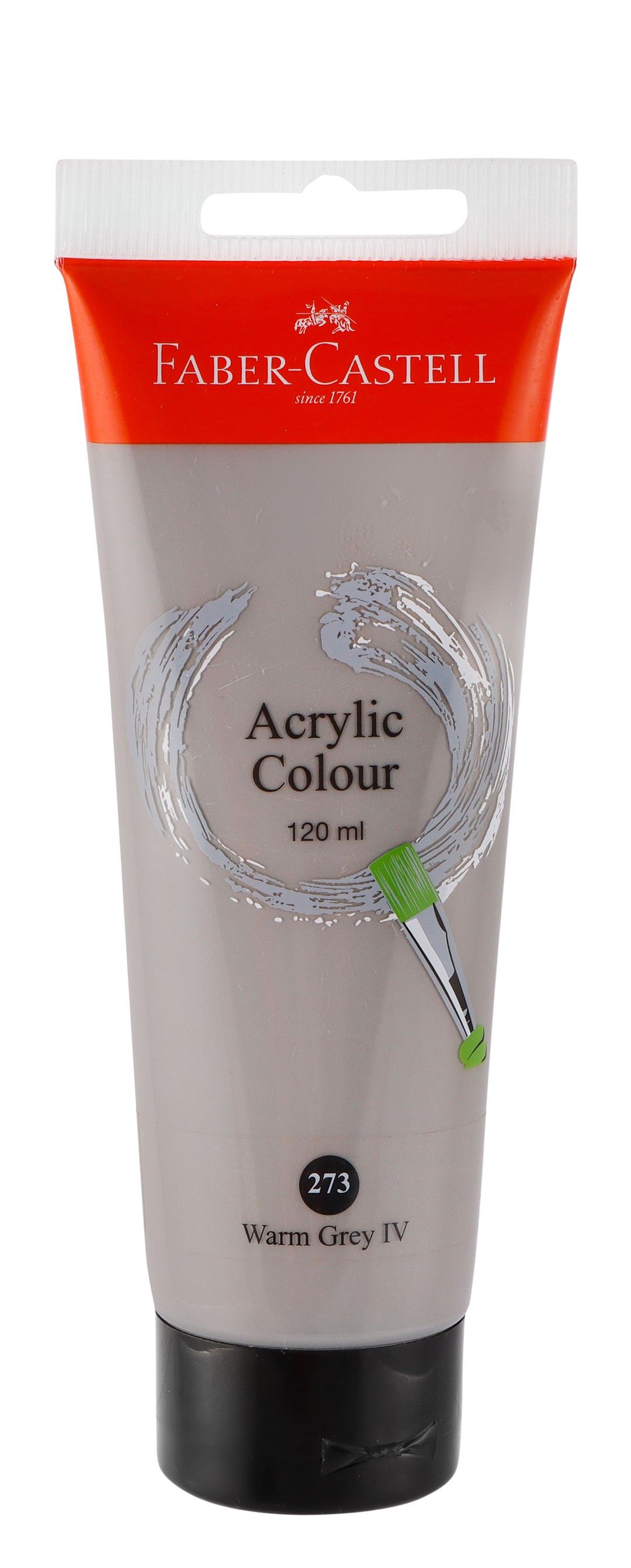 Faber-Castell Water-Resistant Warm Gray IV Acrylic Color, 120ml
