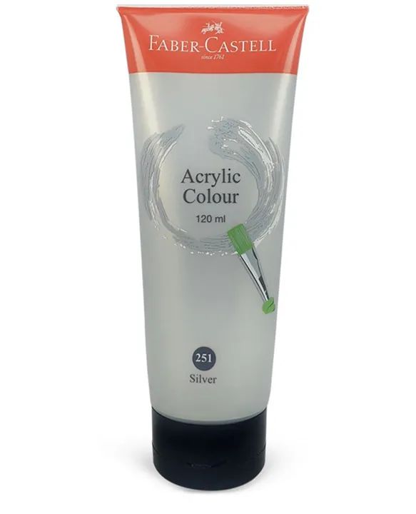 Faber Castell Acrylic Color - 251 Silver, 120ml