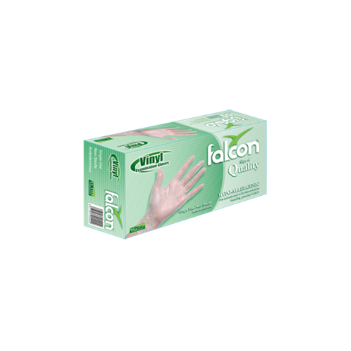 Falcon Vinyl Gloves Powder Free Small, 100pieces
