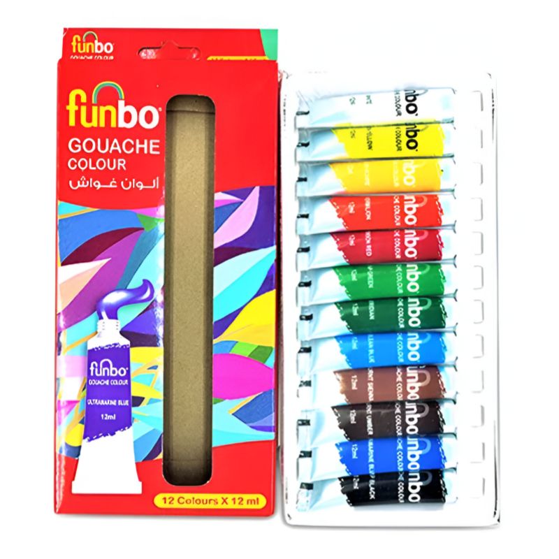 Funbo Gouache Multicolours, 12 Colors