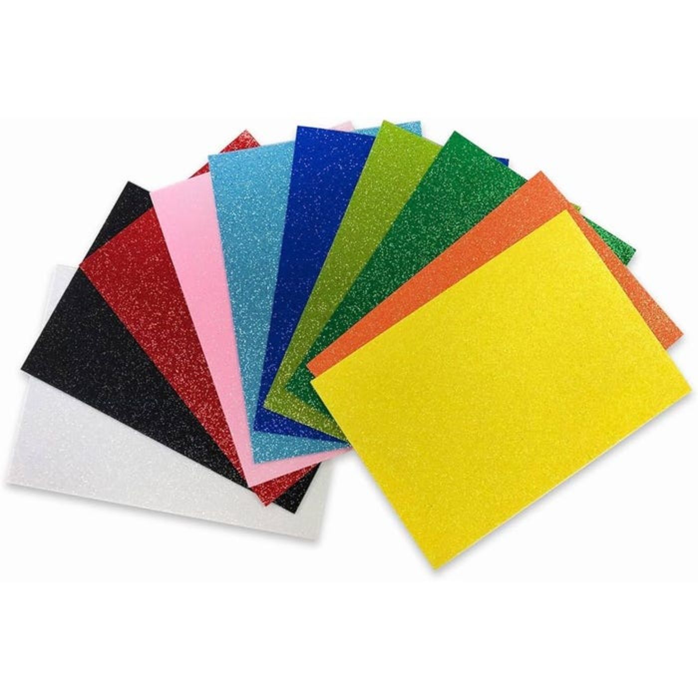 Glitter Eva Foam A3 W Glue Assorted 10 Color
