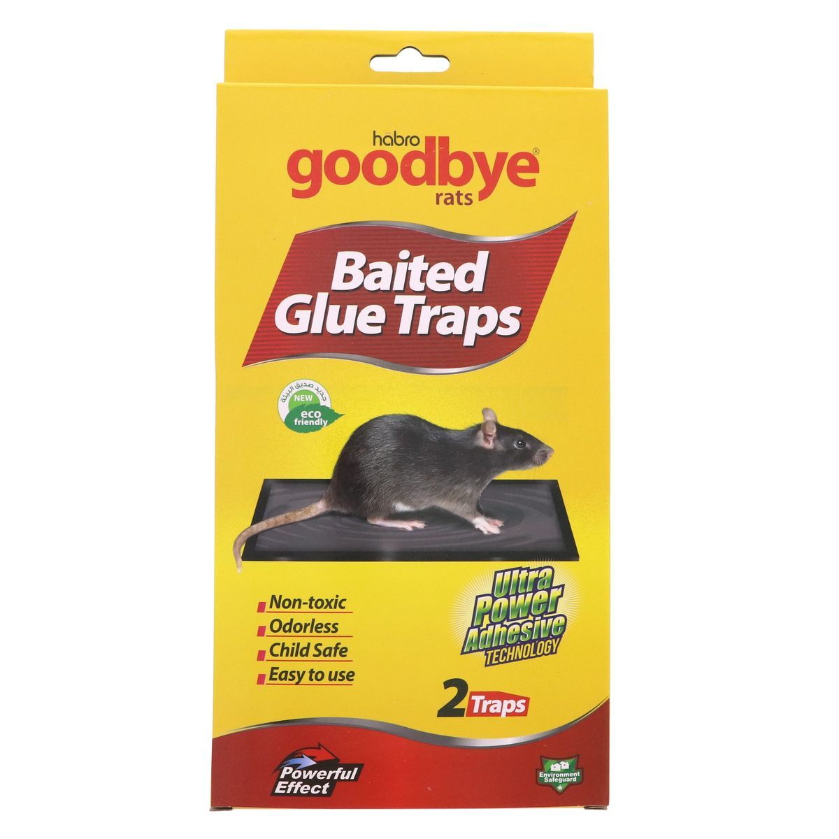 Habro Goodbye Rats Baited Glue Trap, 2Pieces