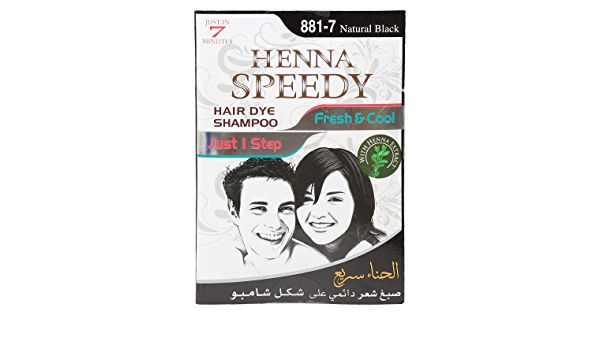 Henna Speedy Hair Dye Shampoo Black Hs08