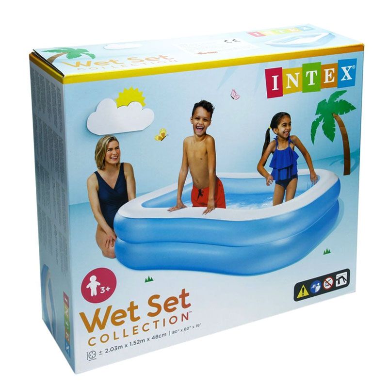 Intex Swim Center Family Pool Wet Set Collection 3+ Months 2.03Mx1.52Mx48cm