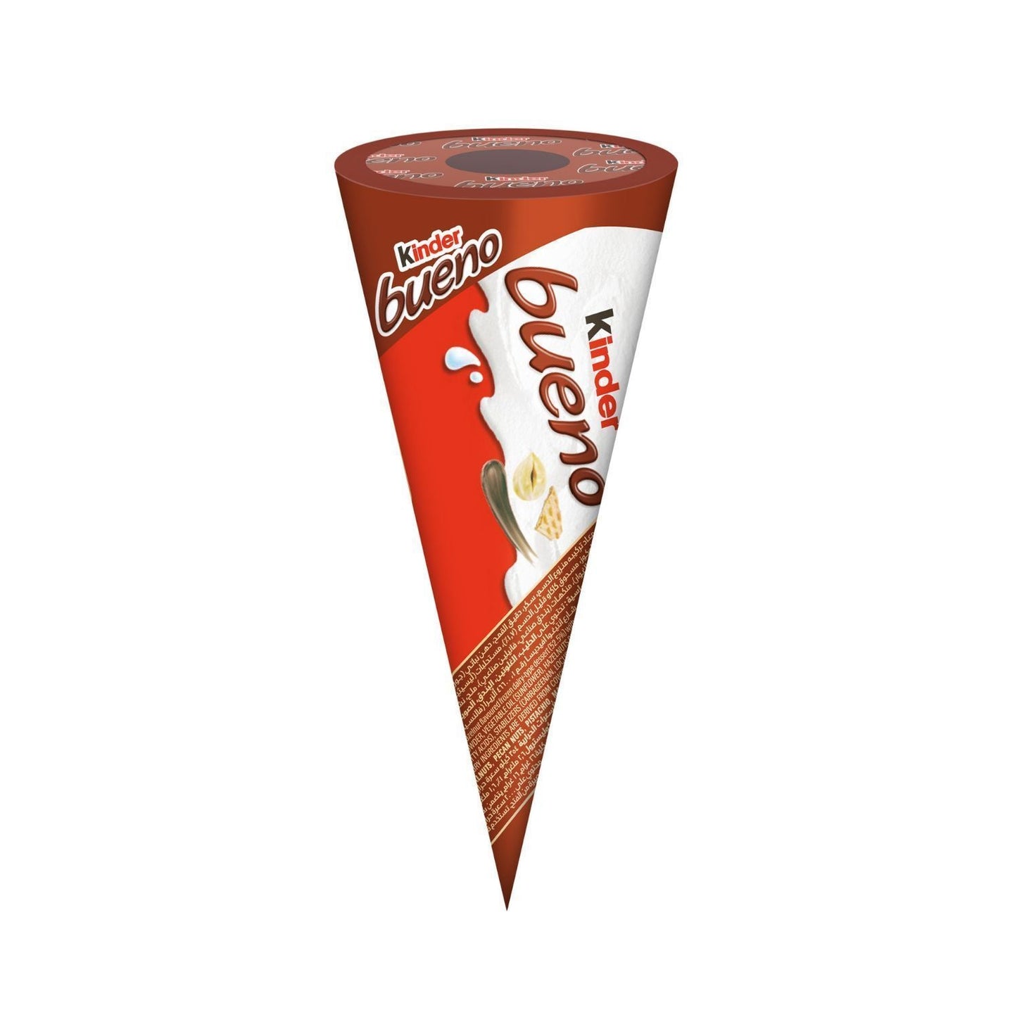 Kinder Bueno Classic Ice Cream, Creamy Hazelnut & Chocolate Topping Cone, 62g