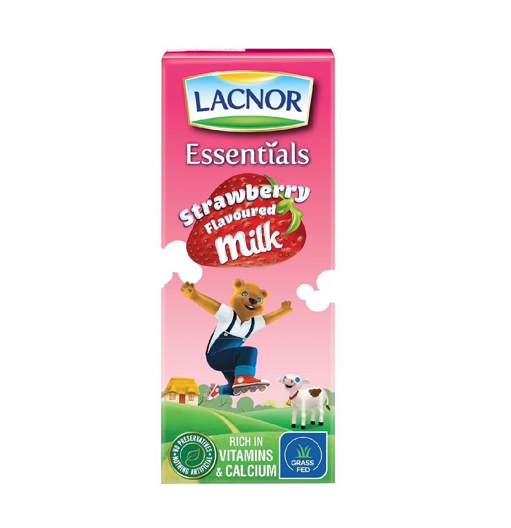 Lacnor Essentials UHT Strawberry Milk, 180ml