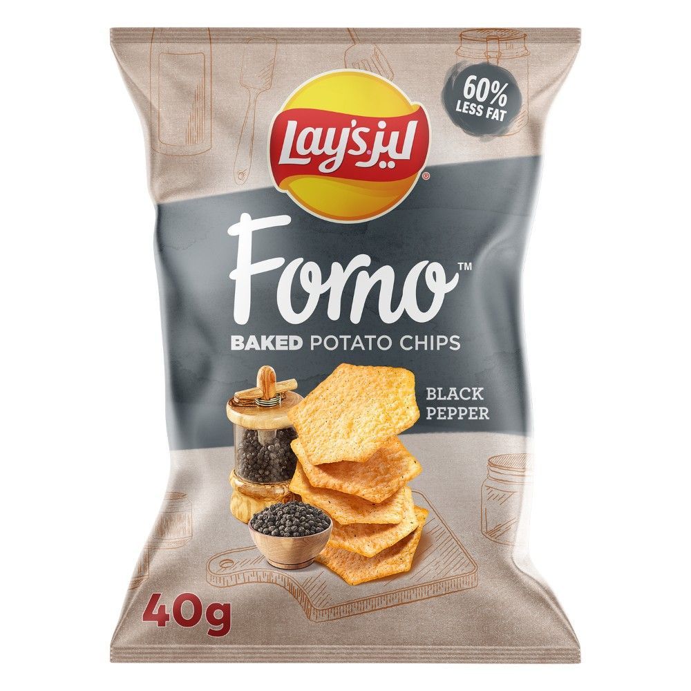 Lay's Forno Black Pepper Potato Chips, 40g