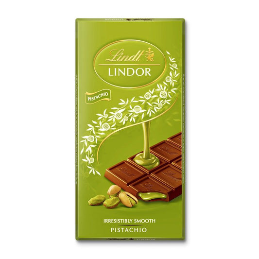 Lindt Lindor Pistachio Milk Chocolate Tablet, 100g